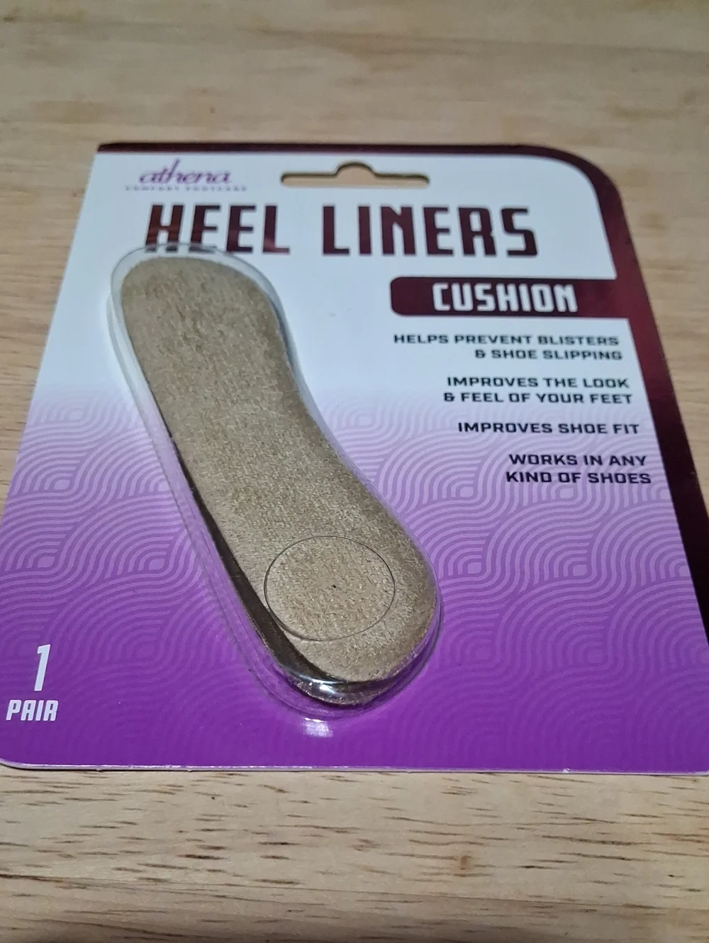 Athena Cushion Heel Liners in Gold and Tan